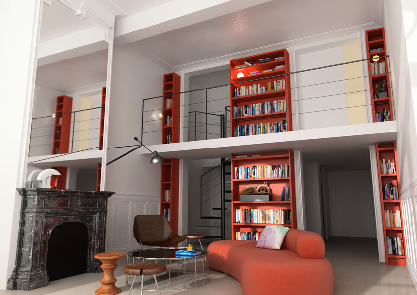 02-bibliothèque-appartement-montpellier-sophie-petit